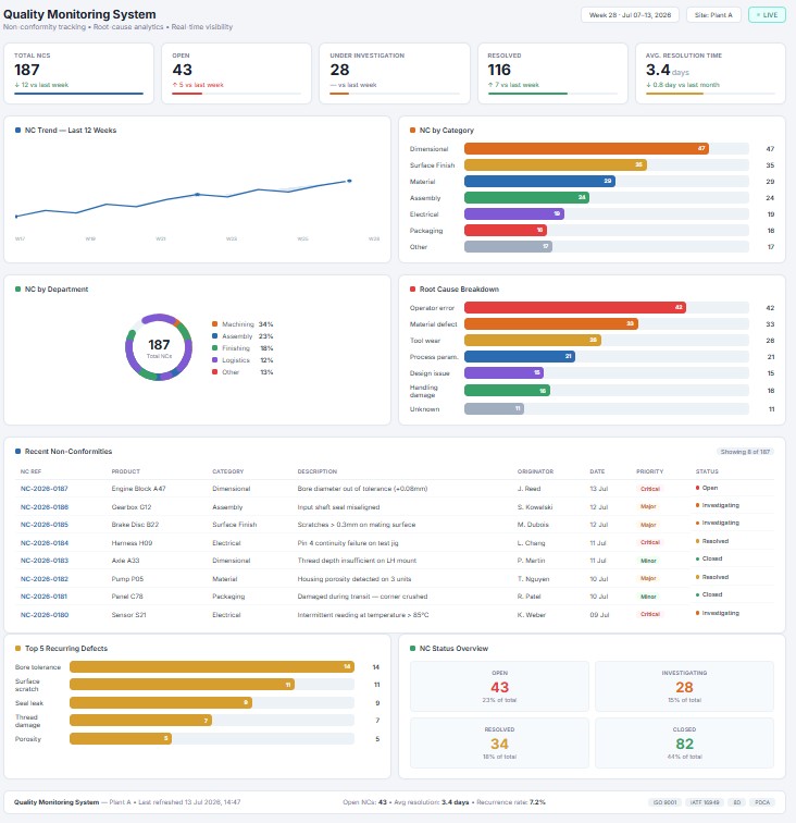 Quality Monitoring System